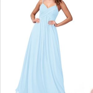 Azazie “Shannon” Sky Blue Bridesmaid Dress